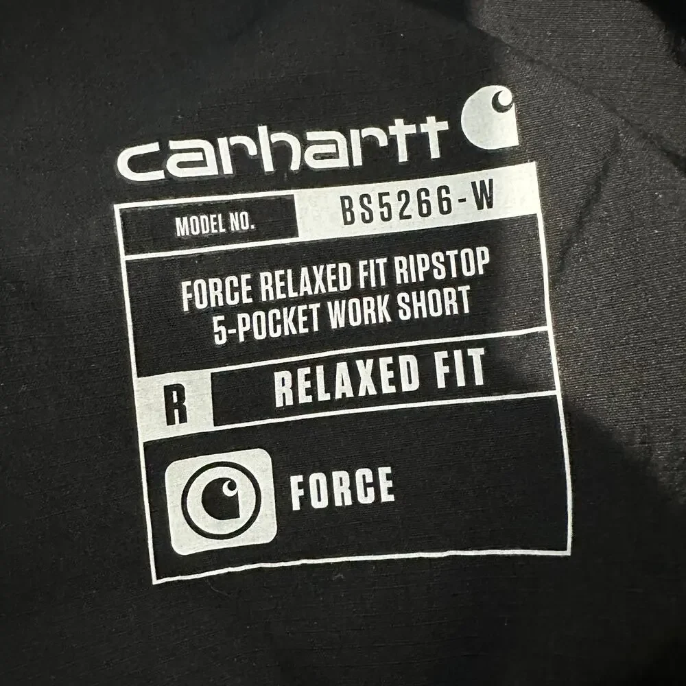 New without Tags! Carhartt Women's Force Relaxed Fit  5 Pocket Work Shorts - XL - Picture 7 of 10